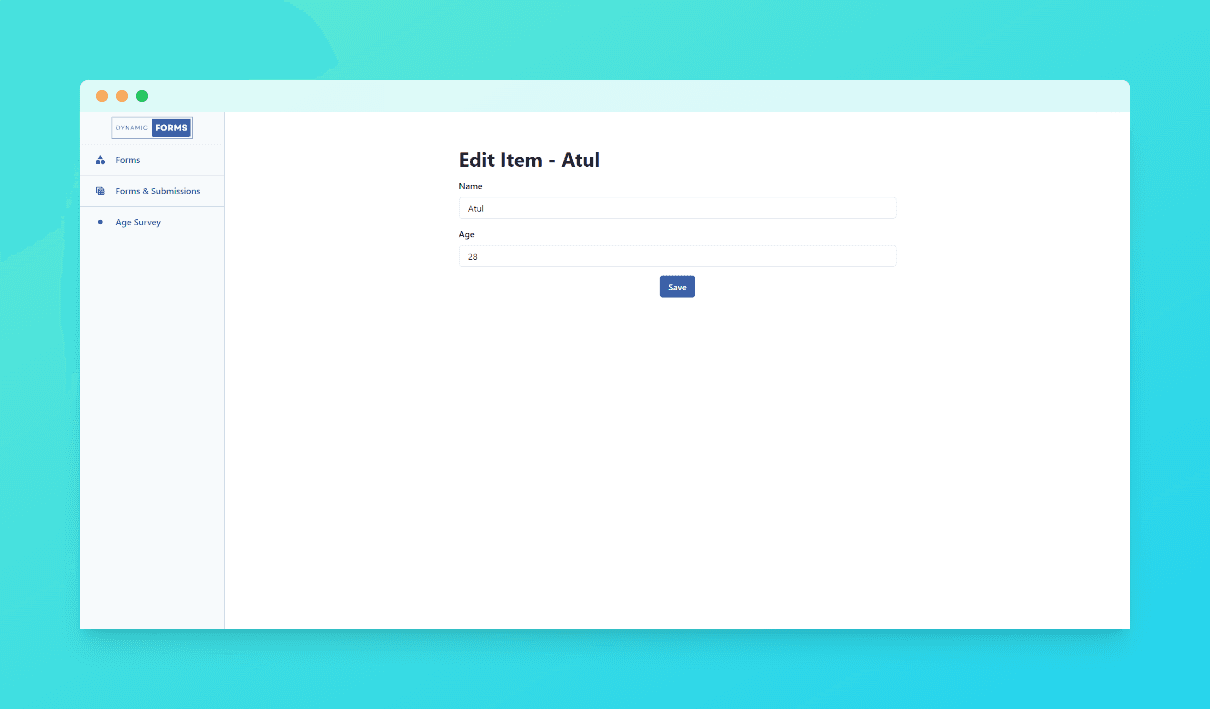 Edit a dynamic form page