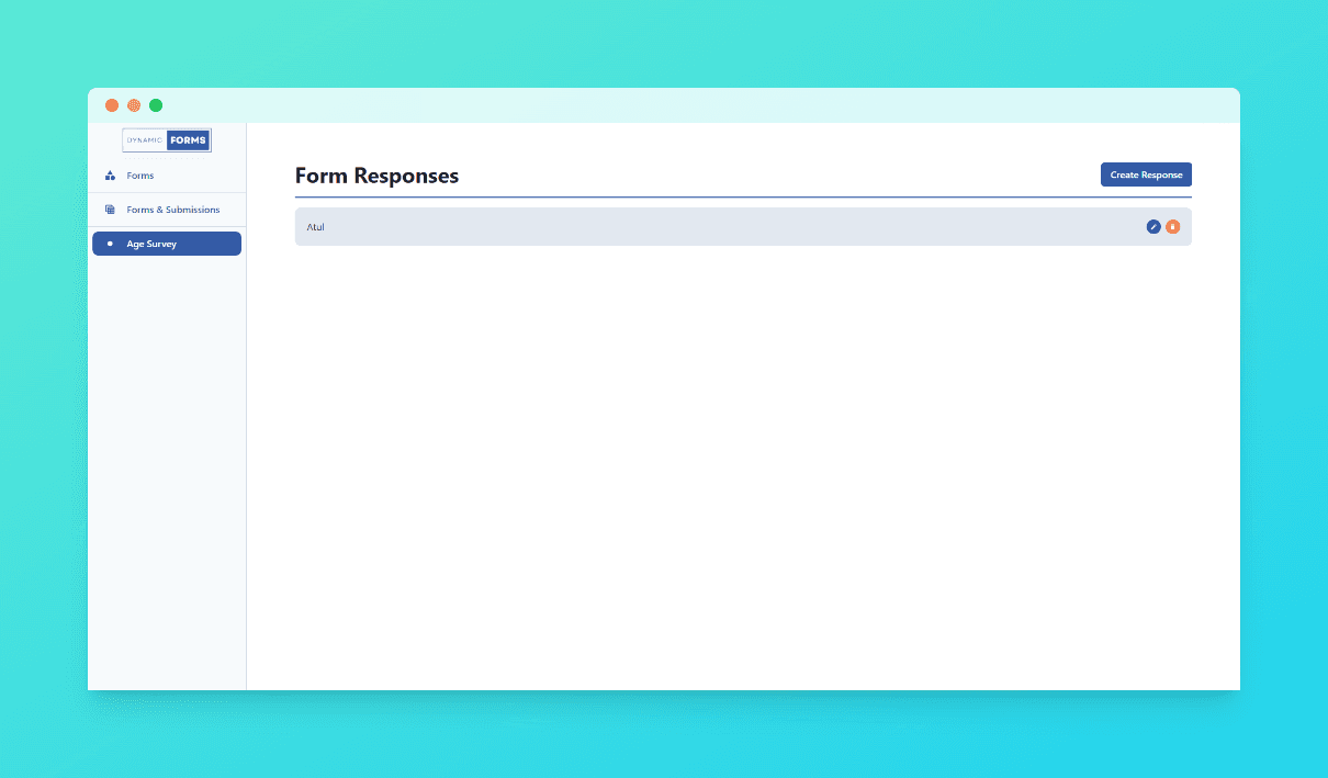 Captured form responses
