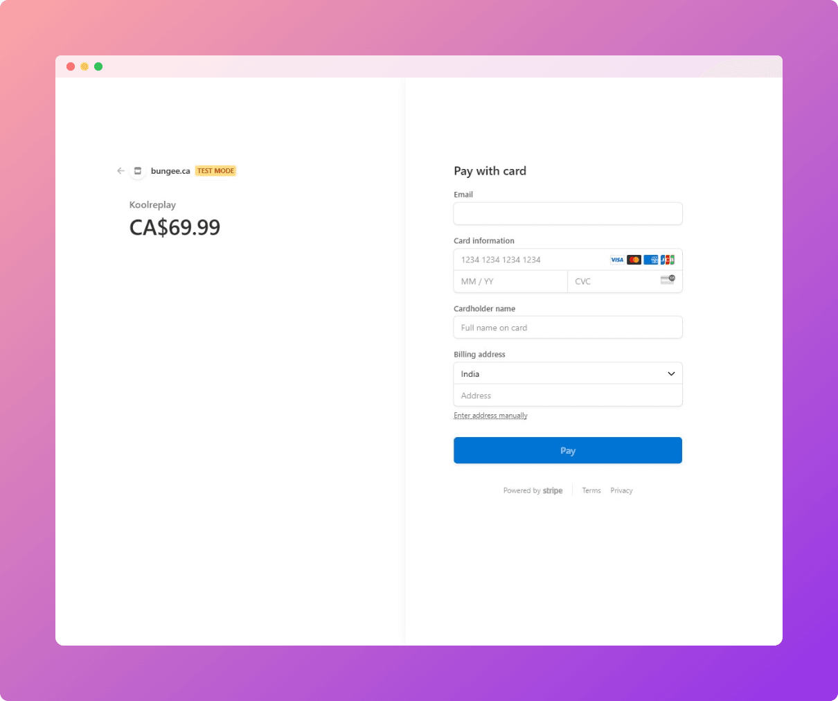 Payment Page