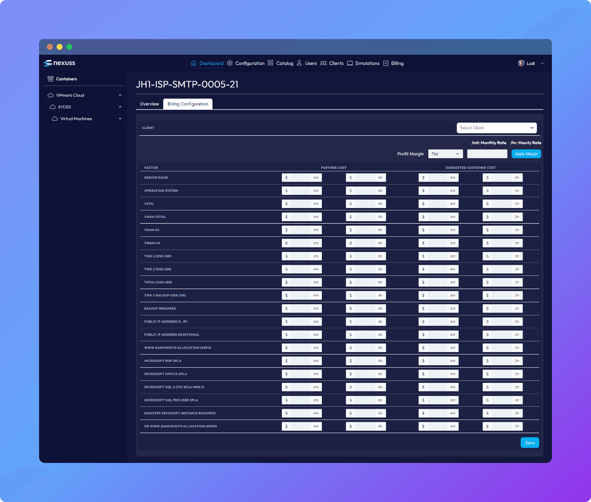 Biling Configuration